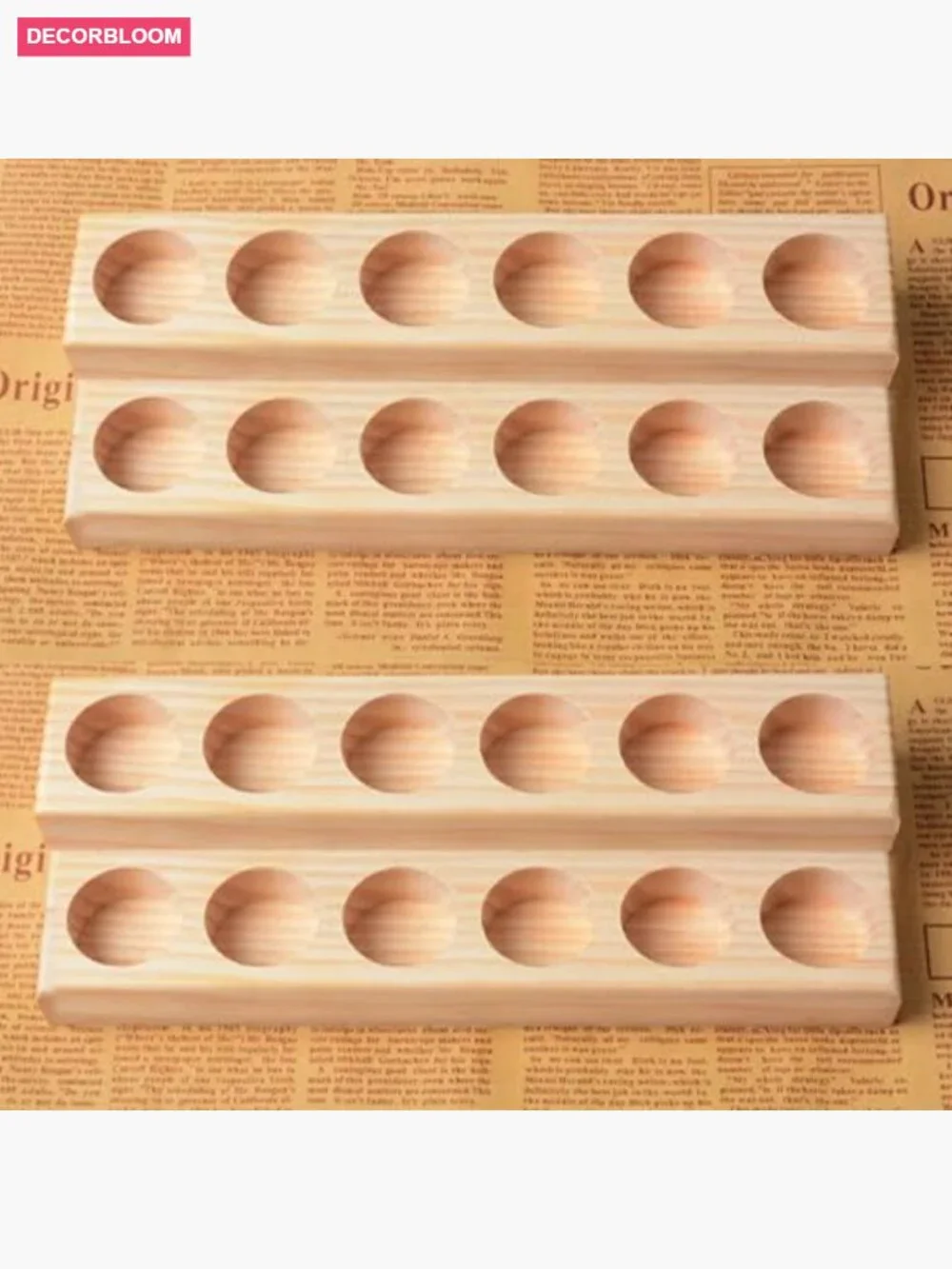 2-Tier Wooden Essential Oil Organizer, Perfume Display Stand, Countertop Rack